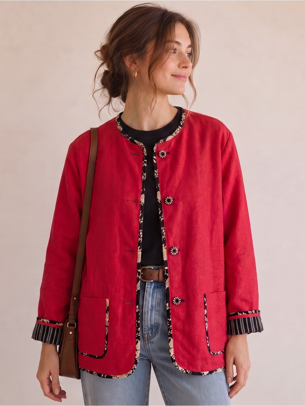 VINTAGE KOOS OF COURSE! Reversible Linen Jacket